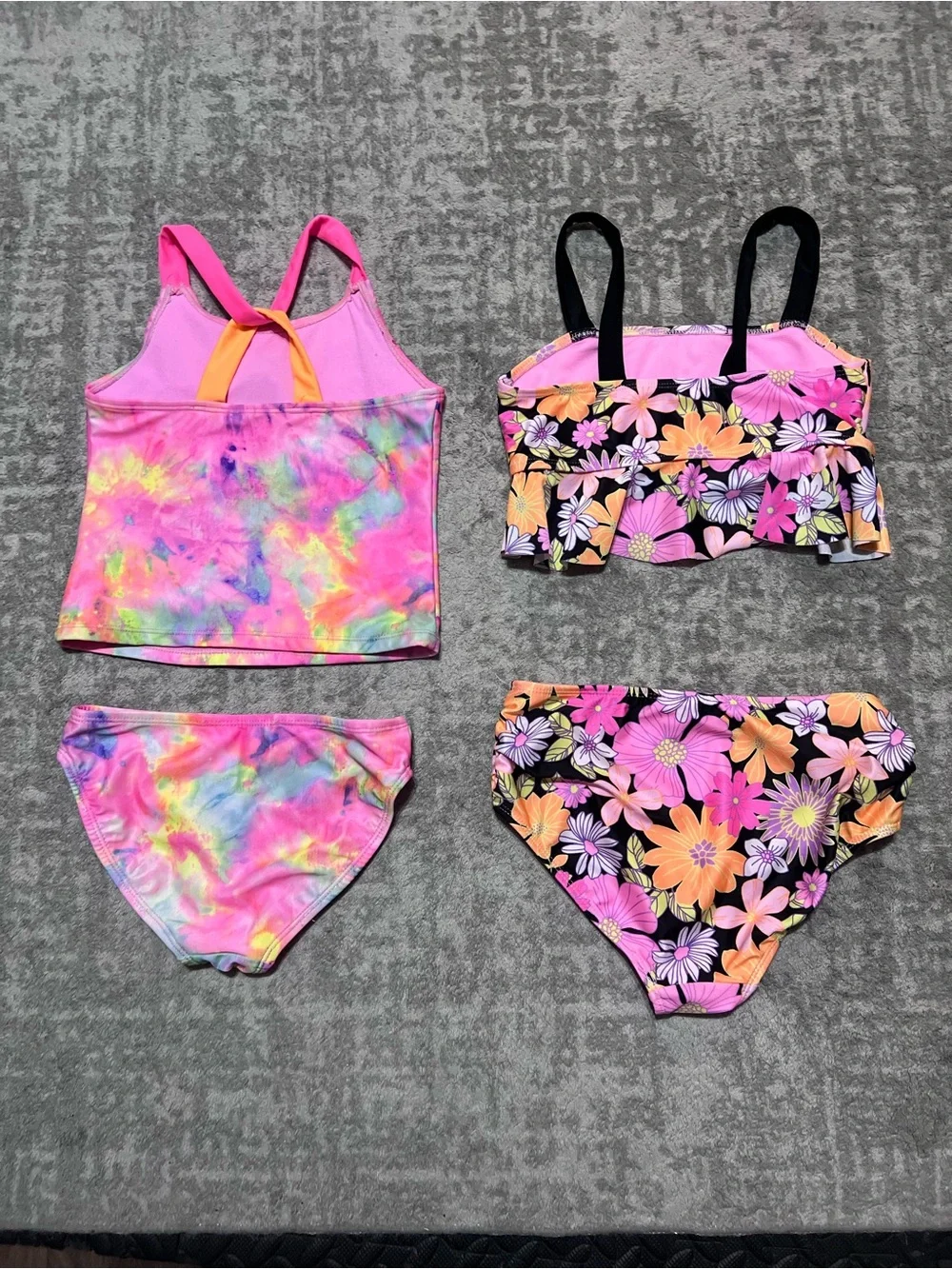 🔥4/20! 2 girls two piece swim suits. Size 6/7